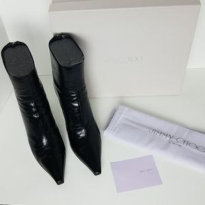 Jimmy Choo Daisy Ankle Bootie Black Sz 38.5